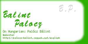 balint palocz business card