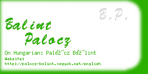 balint palocz business card